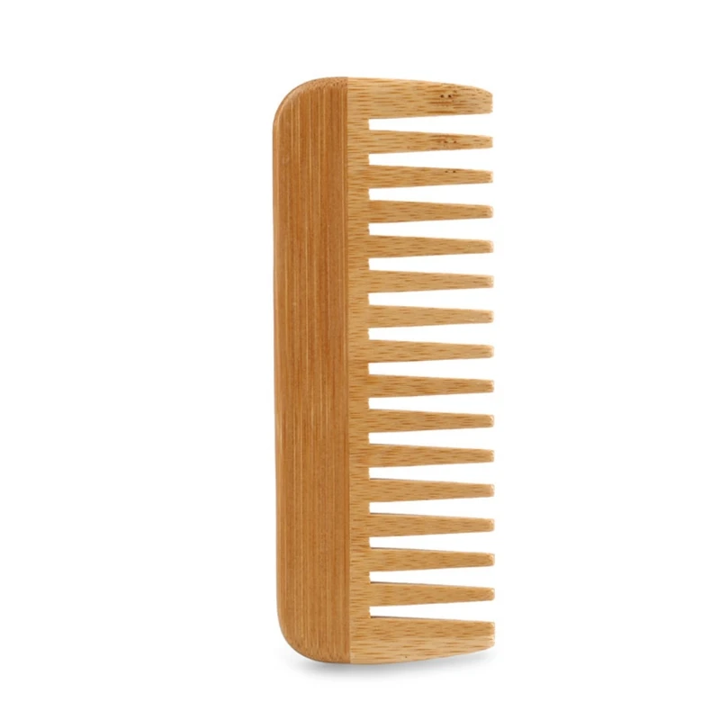Bamboo Hair Brush - Naturalny bambusowy grzebień z szerokimi zębami,