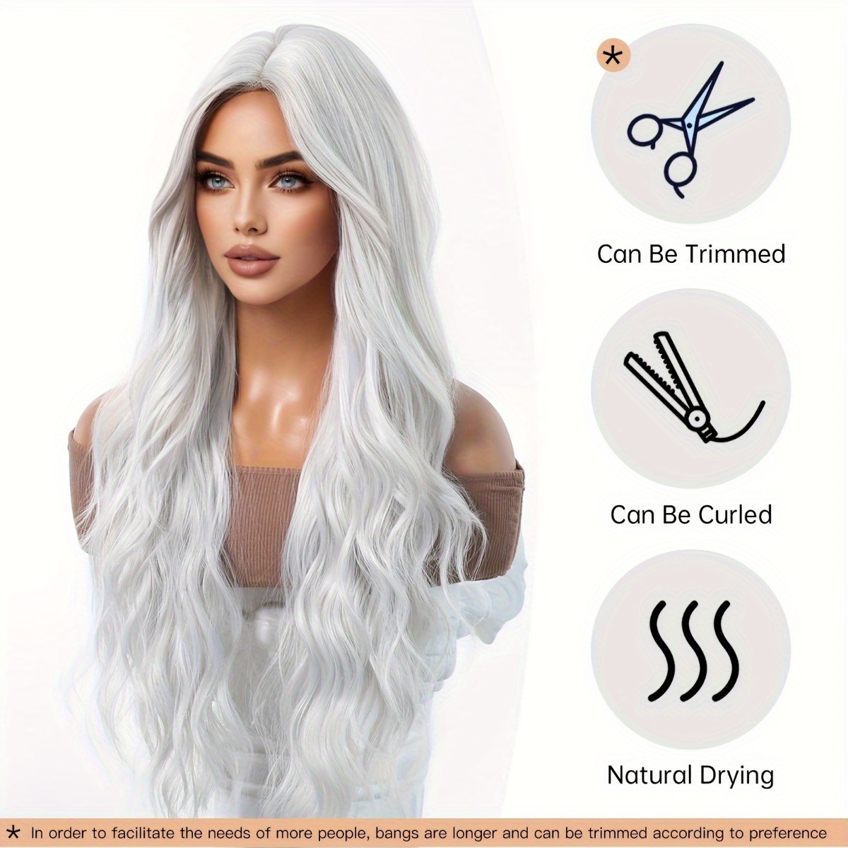 Hair Care Wavy Hair - Peruka z włókna syntetycznego marki Anxin: