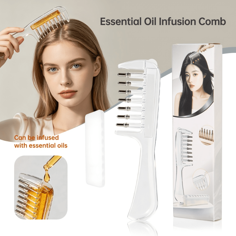Hair Care Products - Przezroczysty grzebień do włosów z aplikatorem
