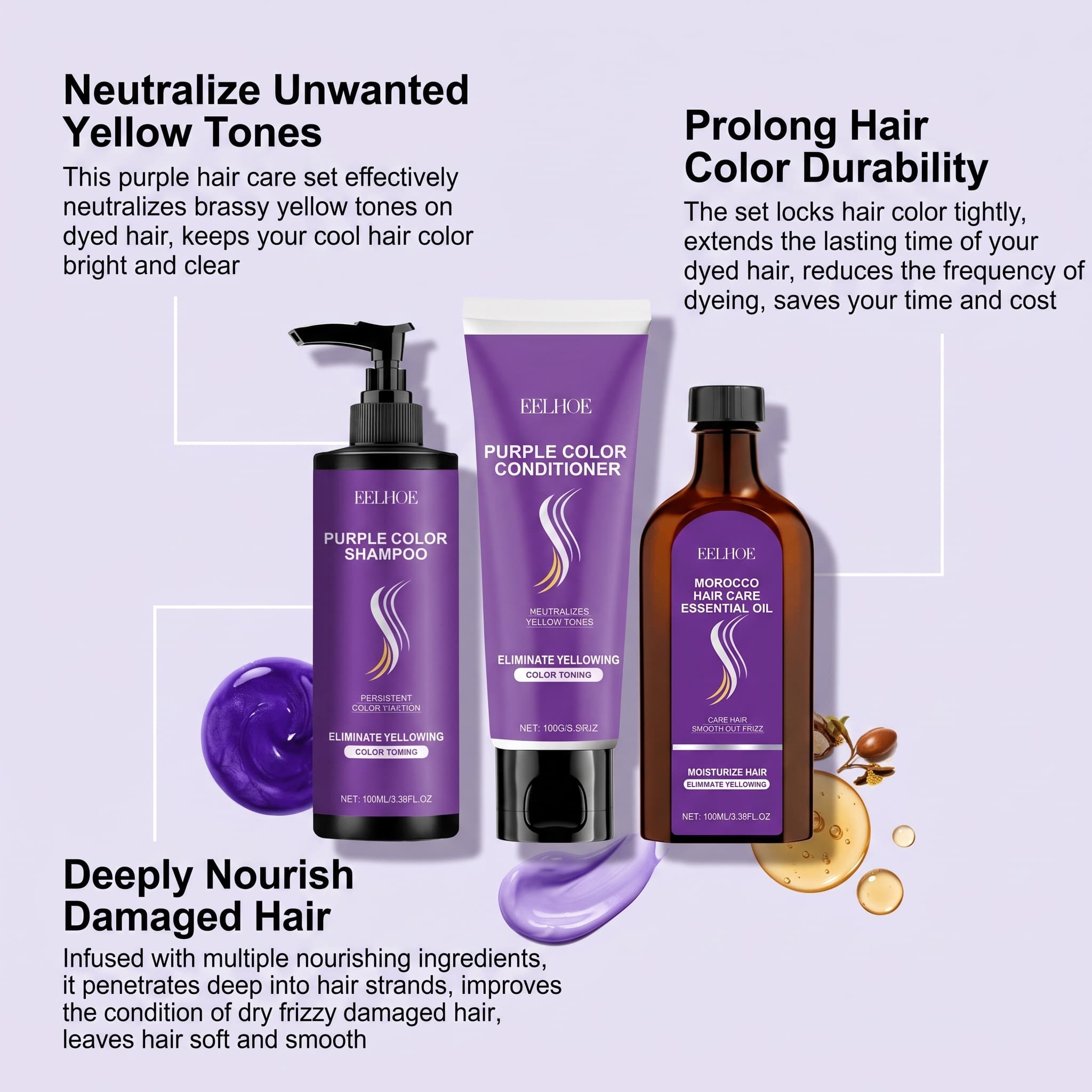 Zestaw szamponu fioletowego z  – Hair Care Products recenzja i cena